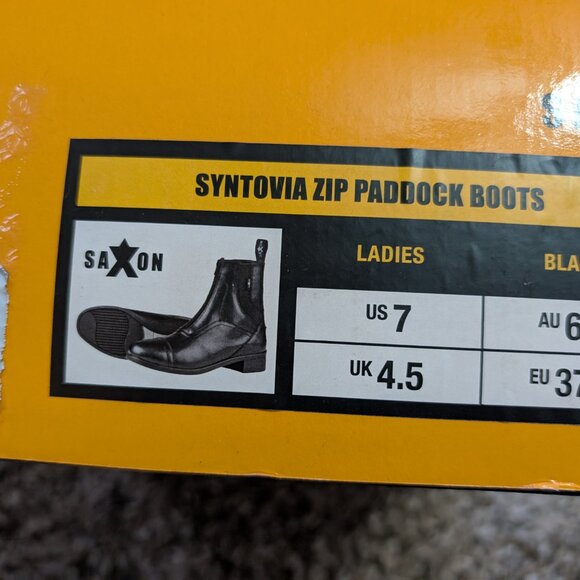 Saxon Syntovia Zip Paddock Boots Ladies Size 7 - Picture 4 of 4